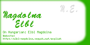magdolna elbl business card